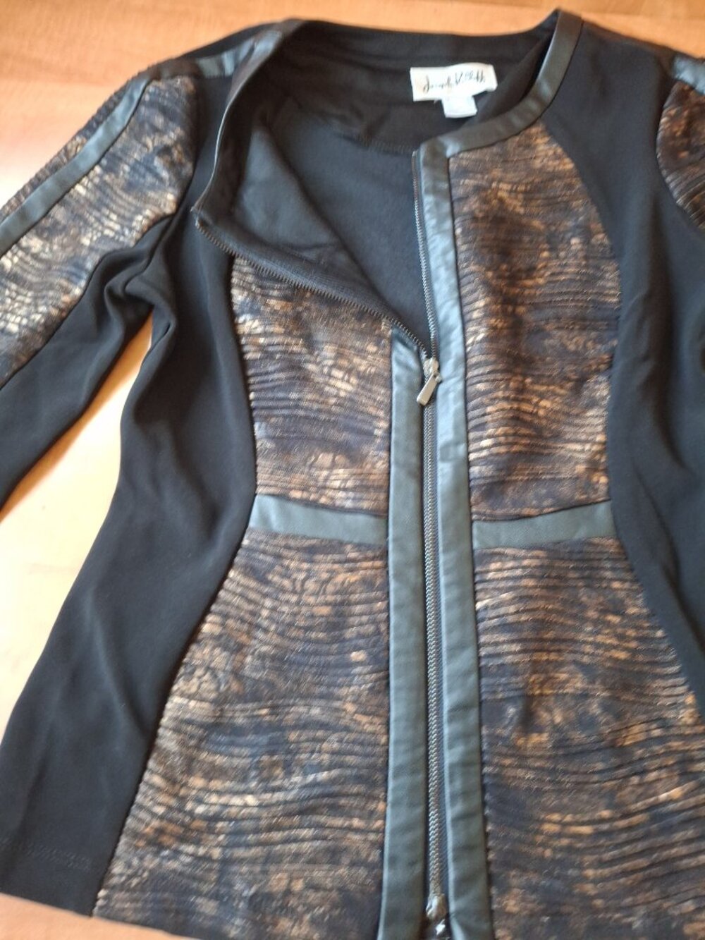 Joseph Ribcoff black jacket with gold accent